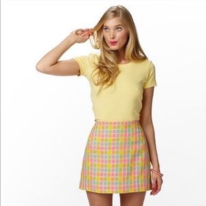 Lilly Pulitzer Talia Multi Checkered Boucle Skirt